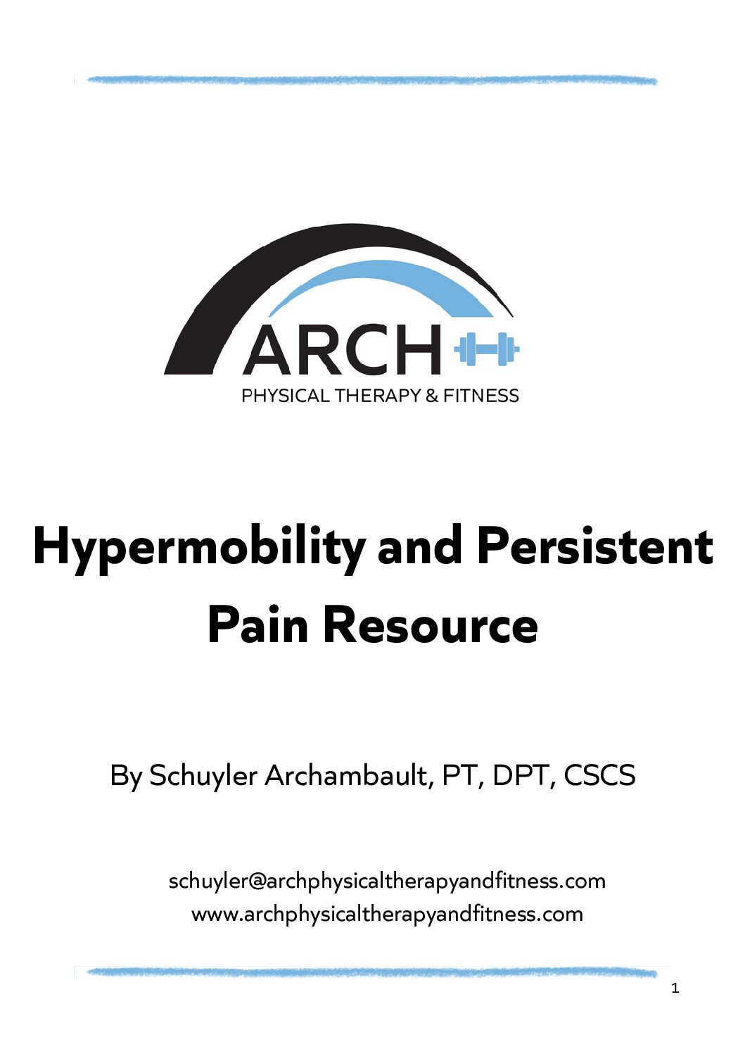 Hypermobility and Persistent Pain Resource